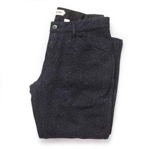 The Camp Pant in Navy Donegal Herringbone